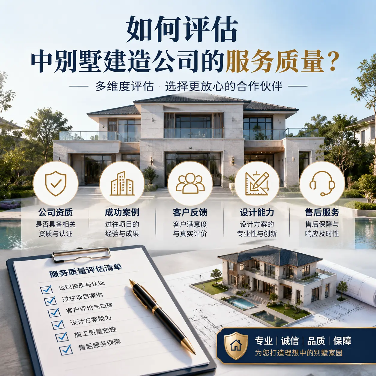 如何评估 务川 中别墅建造公司的服务质量?