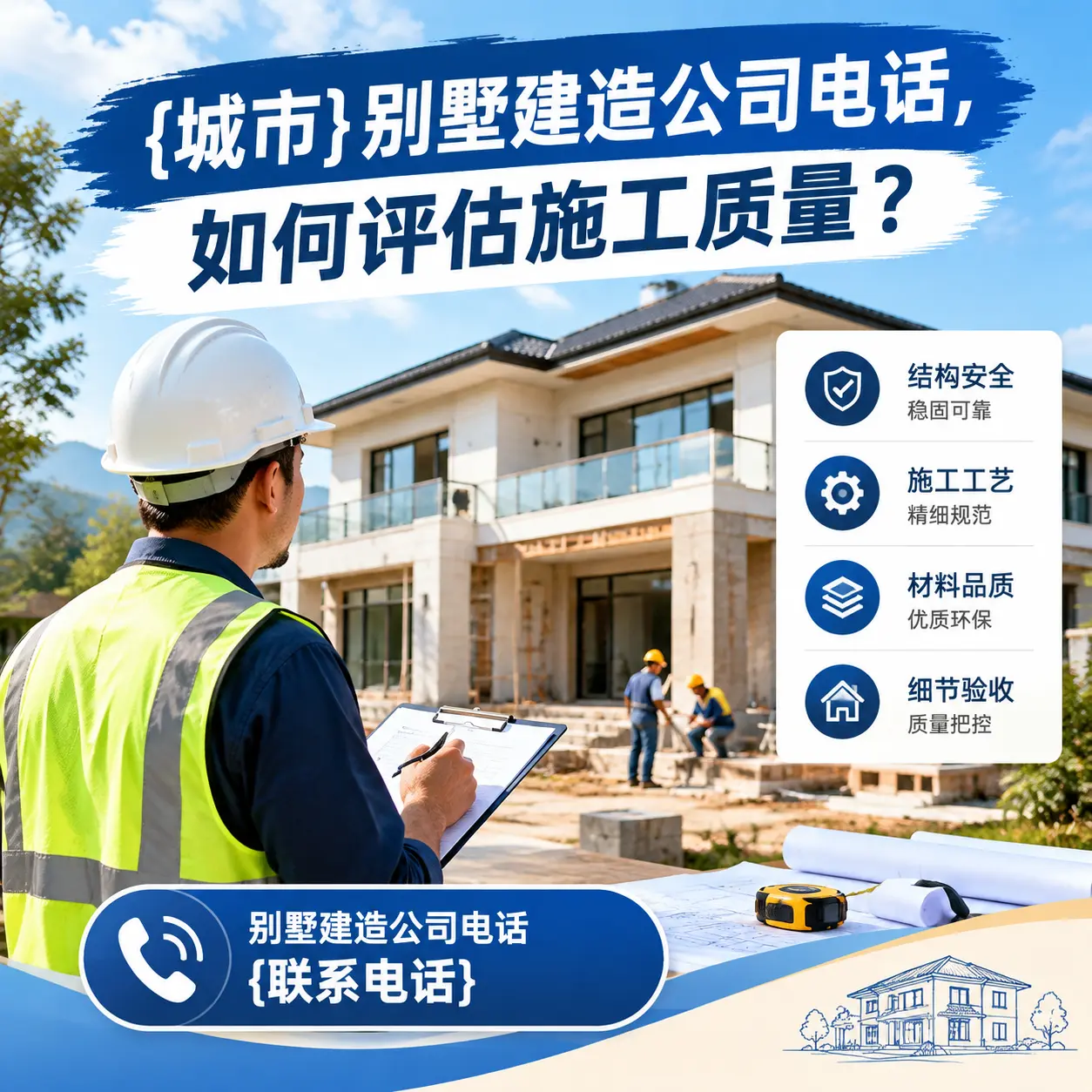 务川别墅建造公司电话，如何评估施工质量？