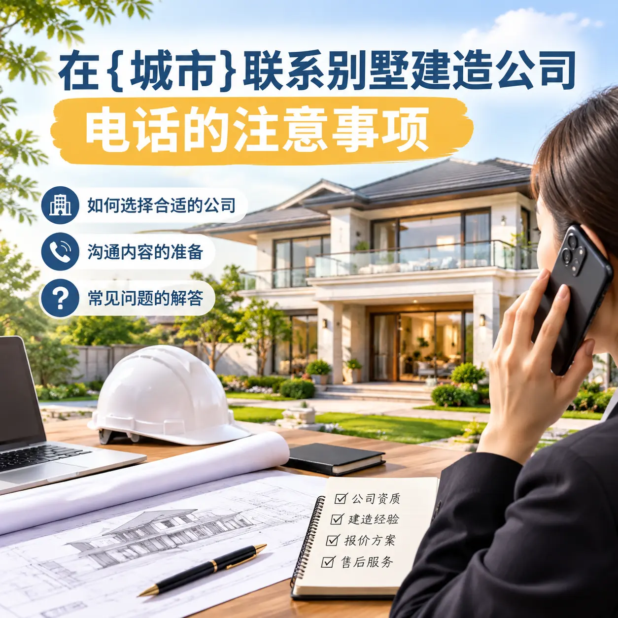 在务川联系别墅建造公司电话的注意事项